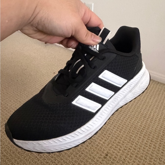 adidas Shoes - Adidas Black Sneakers with White Stripes
